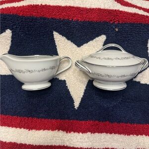 Noritake sugar dish and creamer #6013